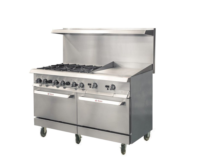 IKON IR-6B-24MG-60 Gas Range 60" - 6 Burners - 24" Manual Griddle