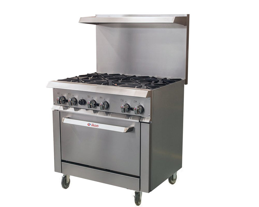 IKON IR-6-36 Gas Range - 6 Burners With Oven