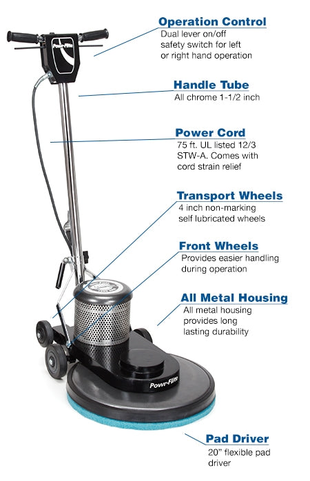 POWR-FLITE CLASSIC METAL BURNISHER 1,600 RPM