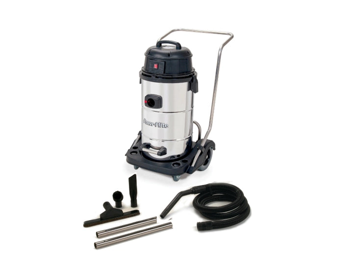 POWR-FLITE WET/DRY VACUUM - 15 Gallon with Stainless Steel Tank and Tool Kit